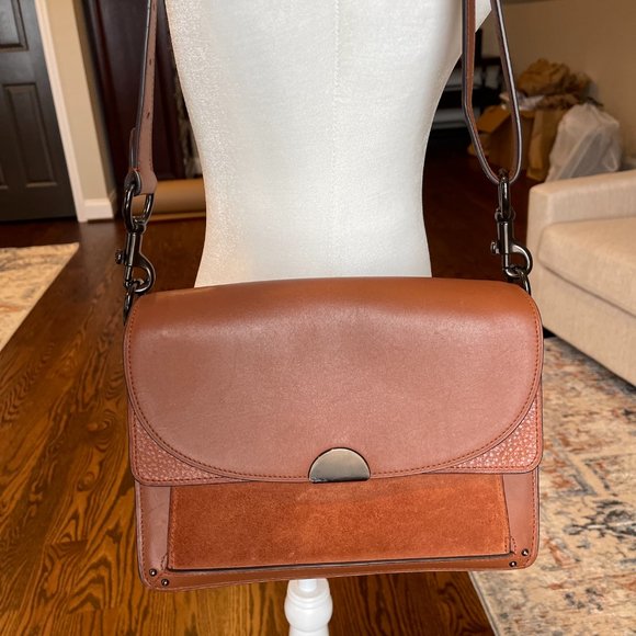 Coach Bags Coach Dreamer Shoulder Bag In Brown Leather Suede
